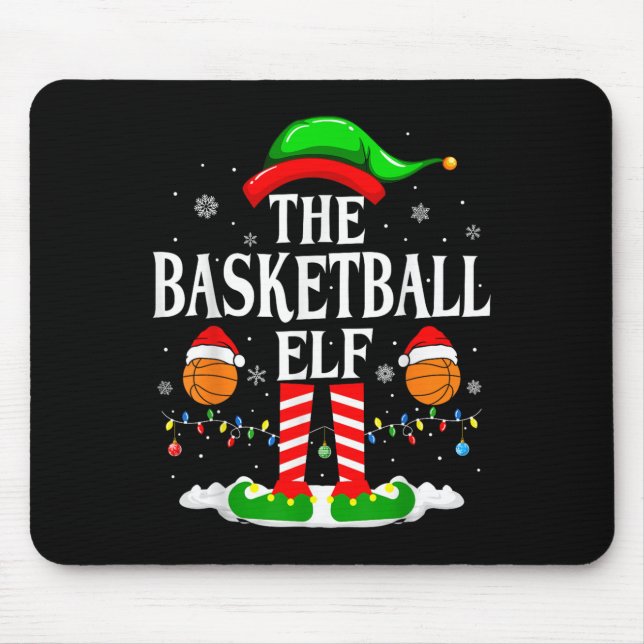 Mousepad The Basketball Elf Bball Xmas Basketball Christmas (Frente)