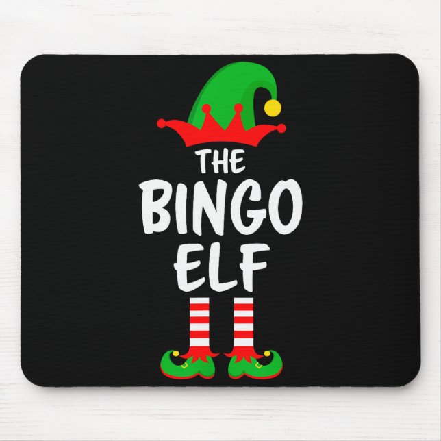 Mousepad The Bingo Elf Matching Family Christmas  (Frente)