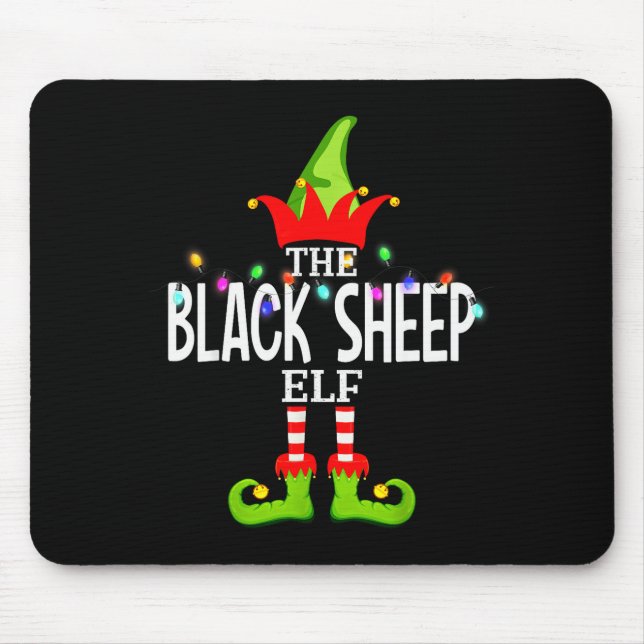 Mousepad The Black Sheep Elf Christmas Matching Pajamas  (Frente)