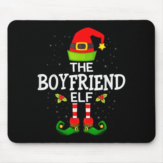 Mousepad The Boyfriend Elf Christmas Family Matching Pajama (Frente)