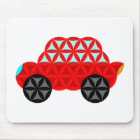 The Car Of Life - Sacred Shapes A3,Red.
