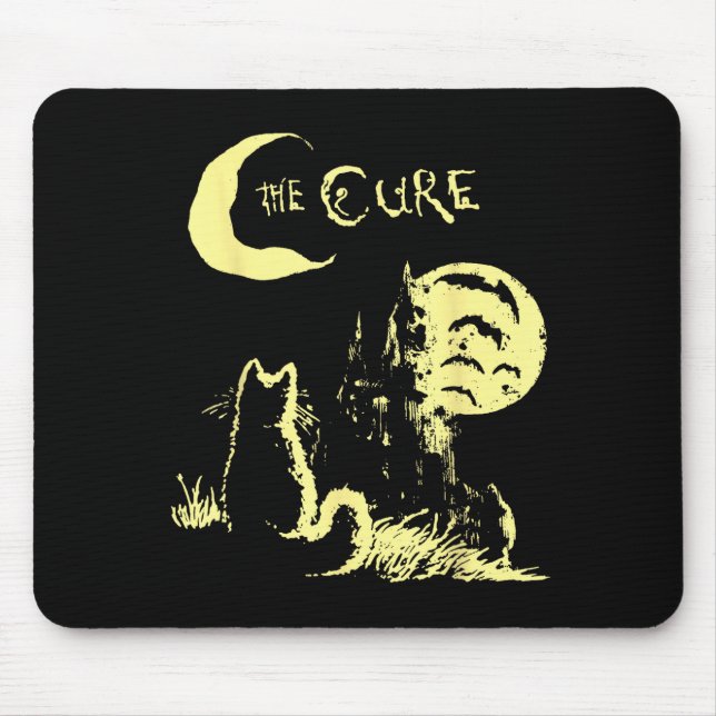 Mousepad The Cat Gothic Retro Cat Lover Men Women Kids  (Frente)
