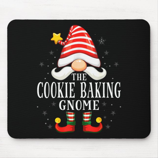 Mousepad The Cookie Baking Gnome Christmas Group Family Paj (Frente)