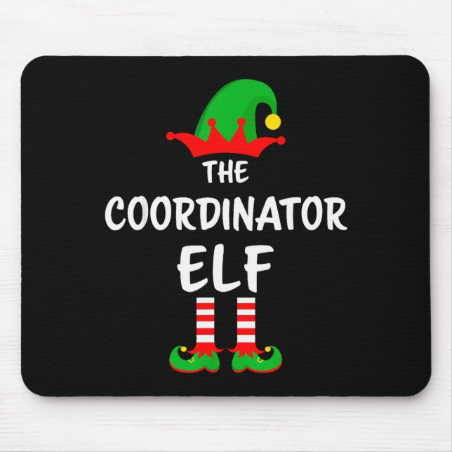 Mousepad The Coordinator Elf Matching Family Christmas  (Frente)