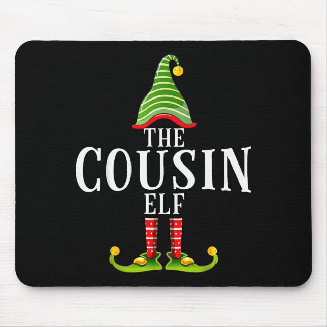 Mousepad The Cousin Elf Funny Matching Pajama Xmas  (Frente)