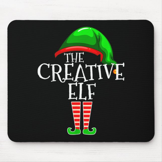 Mousepad The Creative Elf Family Matching Group Christmas  (Frente)