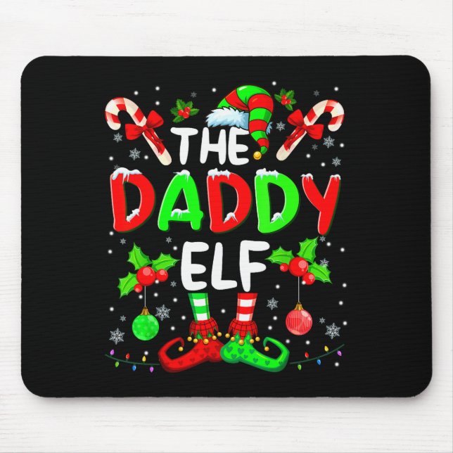 Mousepad The Daddy Elf Costume Pajamas Pjs Christmas Xmas M (Frente)