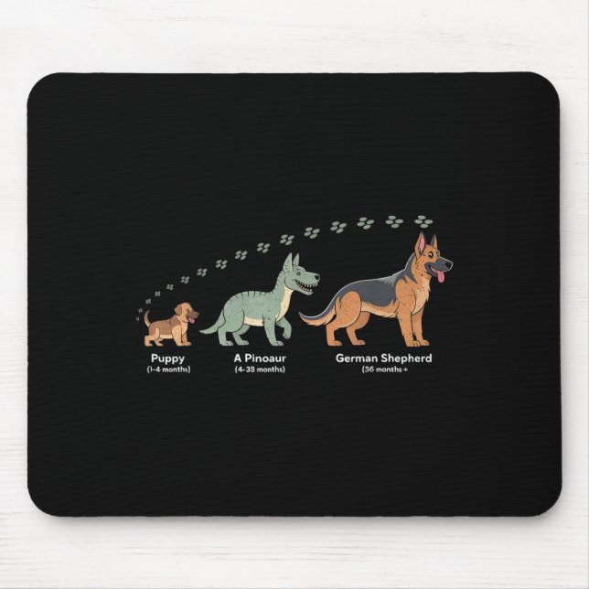Mousepad The Evolution Of A German Shepherd - Dog Owner Pet (Frente)