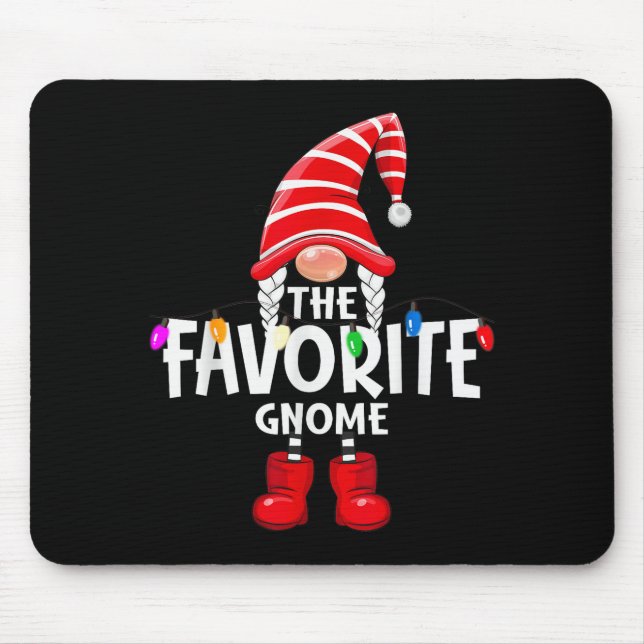 Mousepad The Favorite Gnome Christmas Matching Pajama  (Frente)
