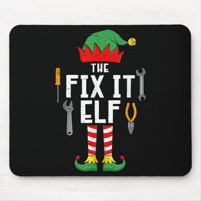 Mousepad The Fix It Elf Christmas Family Matching Xmas Grou (Frente)