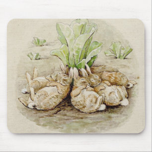 Mousepad The Flopsy Bunnies Asleep (por Beatrix Potter)
