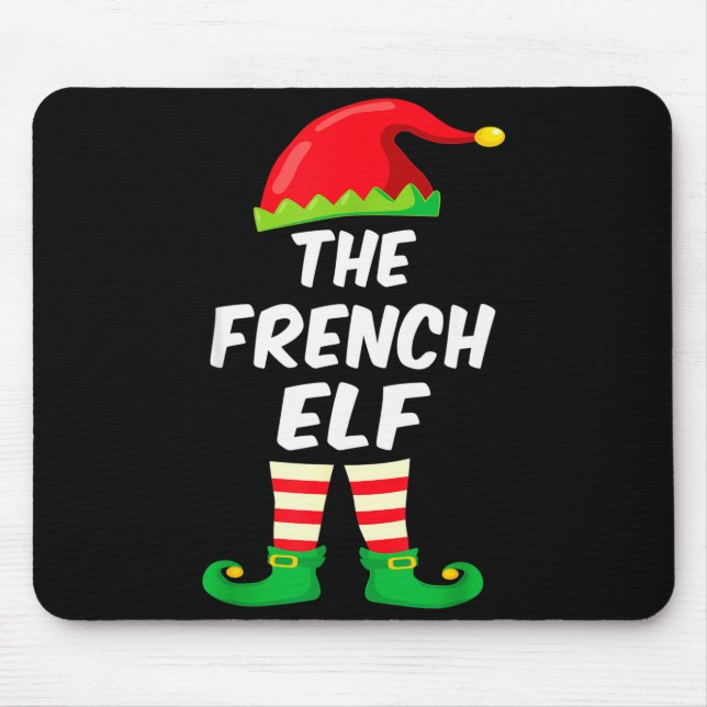 Mousepad The French Elf Family Matching Funny Christmas Cos (Frente)