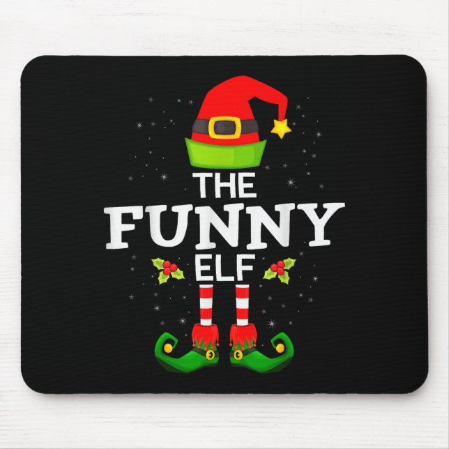 Mousepad The Funny Elf Christmas Family Matching Pajama  (Frente)