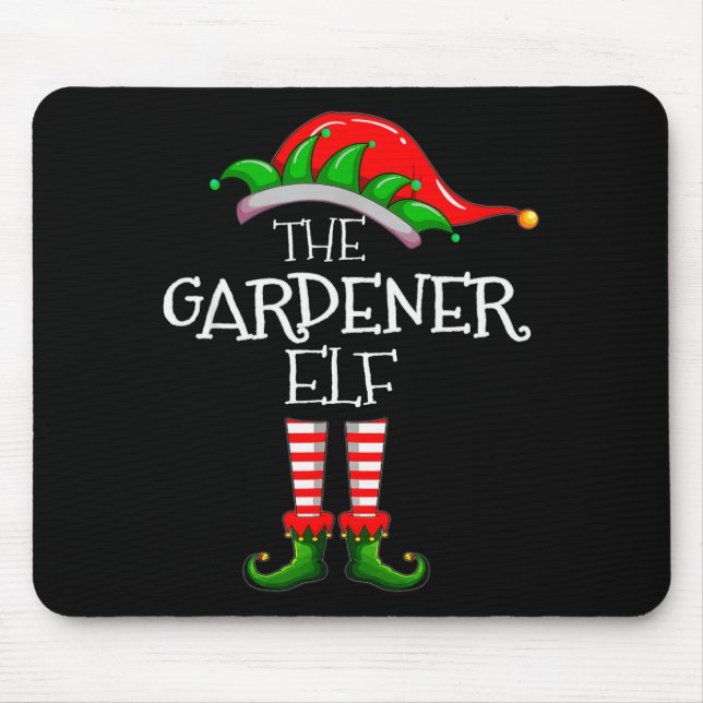 Mousepad The Gardener Elf Matching Family Group Christmas P (Frente)