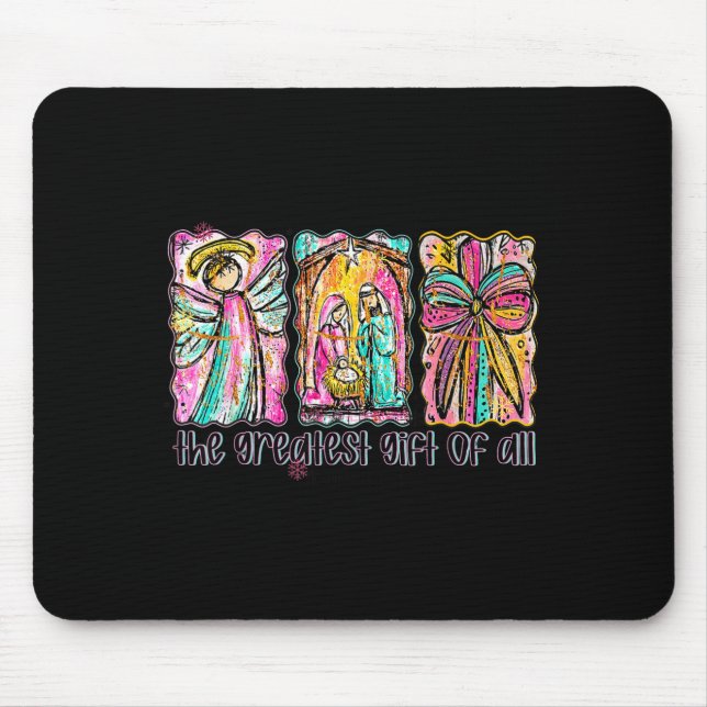 Mousepad The Greatest Gift For All Christmas Nativity Jesus (Frente)