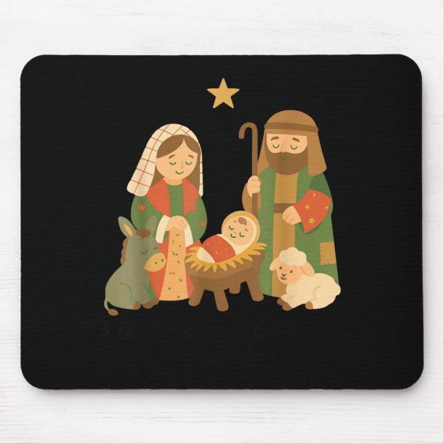 Mousepad The Greatest Gift Off All Nativity Scene Jesus Mat (Frente)