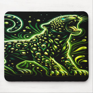 Mousepad The Green Spotted Leopard On a Thick Laptop Tablet