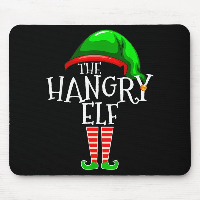 Mousepad The Hangry Elf Family Matching Group Christmas Fun (Frente)