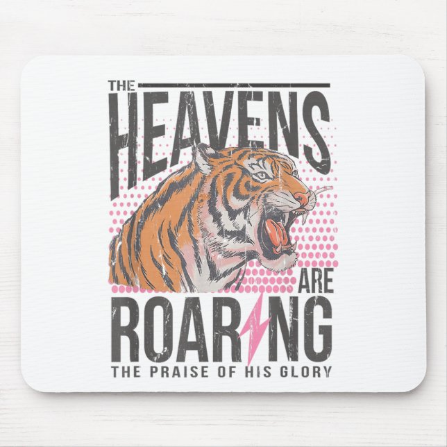 Mousepad The Heavens Are Roaring, Psalm 19_1 Bible Verse  (Frente)