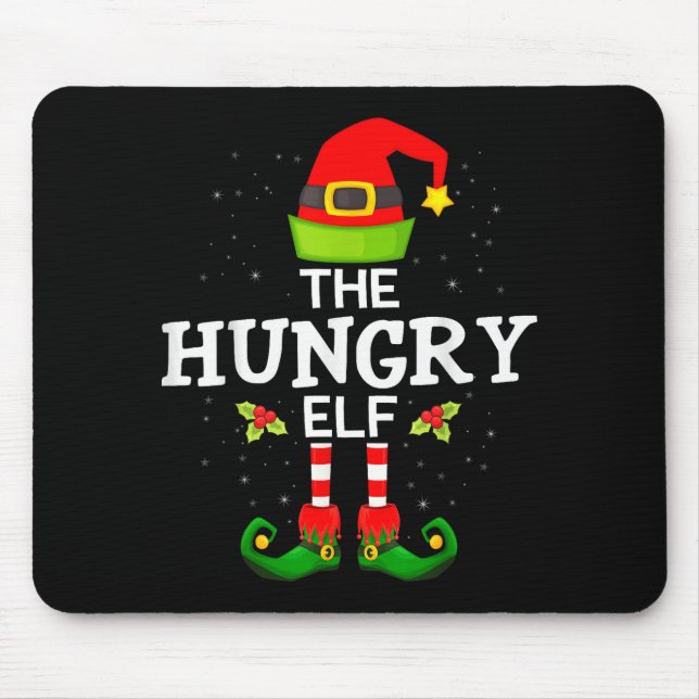 Mousepad The Hungry Elf Christmas Family Matching Pajama  (Frente)