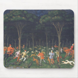 Mousepad The Hunt in the Forest (por Paolo Uccello)