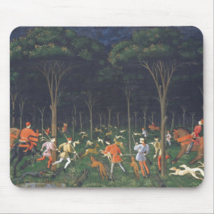 Mousepad The Hunt in the Forest (por Paolo Uccello)
