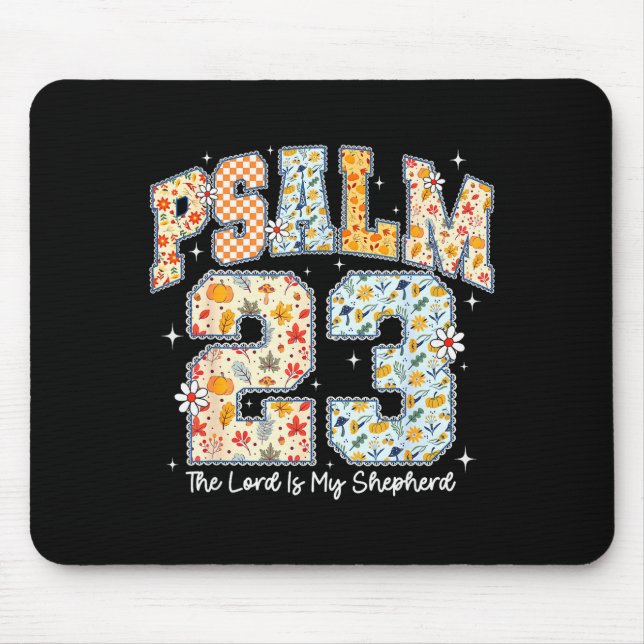 Mousepad The Lord Is My Shepherd Psalm 23 Christian Bible V (Frente)