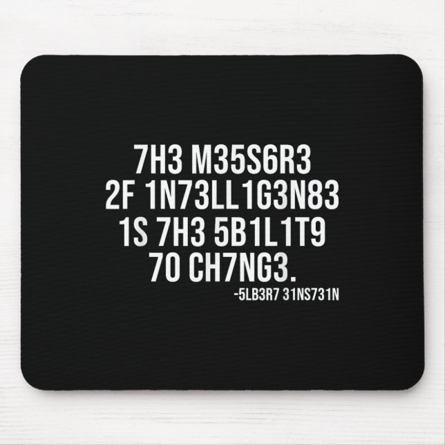 Mousepad The Measure Of Intelligence Coded Motivational Sci (Frente)