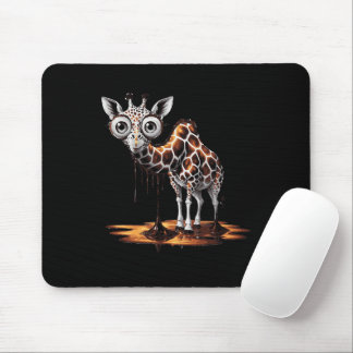Mousepad The Melting Giraffe Funny Surreal Art Design