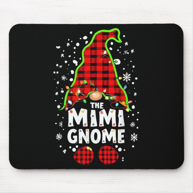 Mousepad The Mimi Gnome Matching Family Christmas Outfit Gr (Frente)