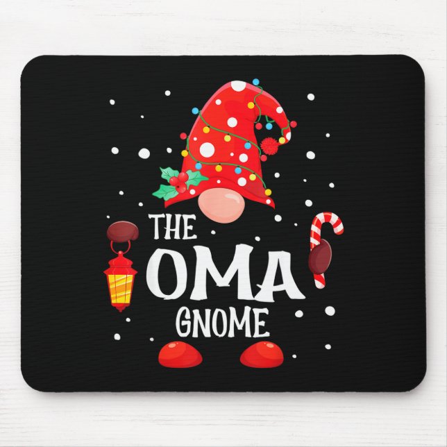 Mousepad The Oma Gnome Matching Family Christmas Gnome Paja (Frente)
