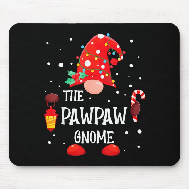 Mousepad The Pawpaw Gnome Matching Family Christmas Gnome P (Frente)