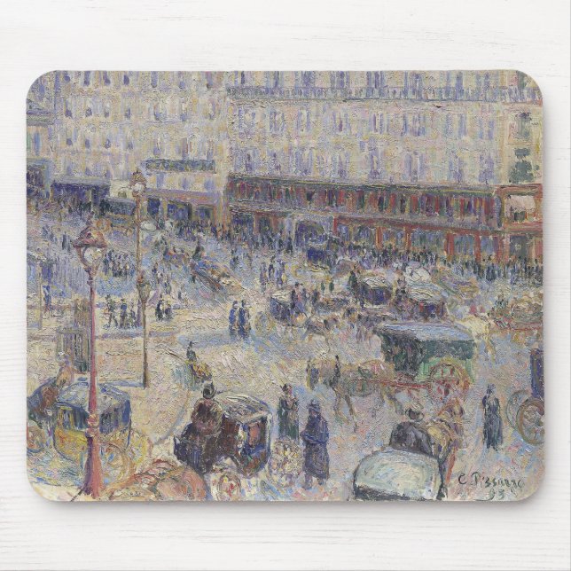 Mousepad The Place du Havre, Paris por Pissarro (Frente)