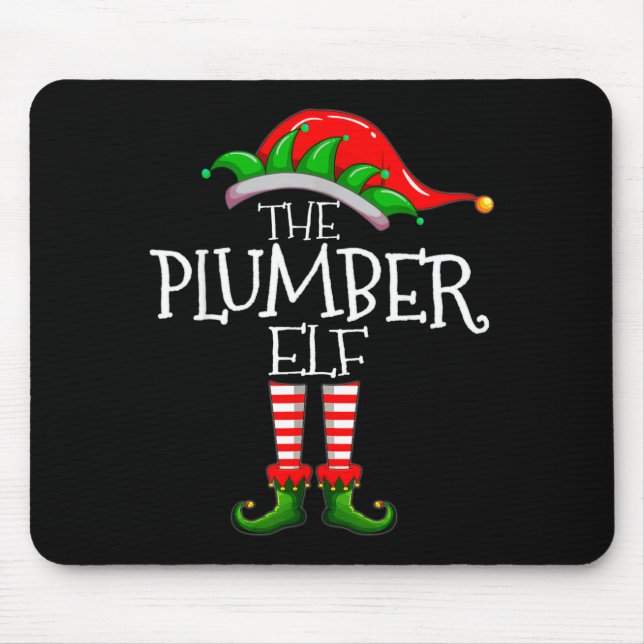 Mousepad The Plumber Elf Christmas Gift, Plumbing Xmas Paja (Frente)