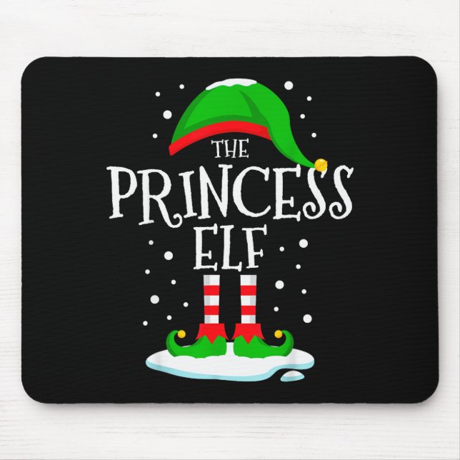 Mousepad The Princess Elf Christmas Family Matching Xmas Wo (Frente)