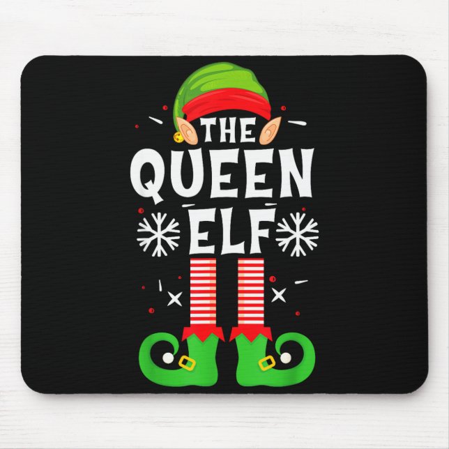 Mousepad The Queen Elf Christmas Family Matching Pajamas Qu (Frente)