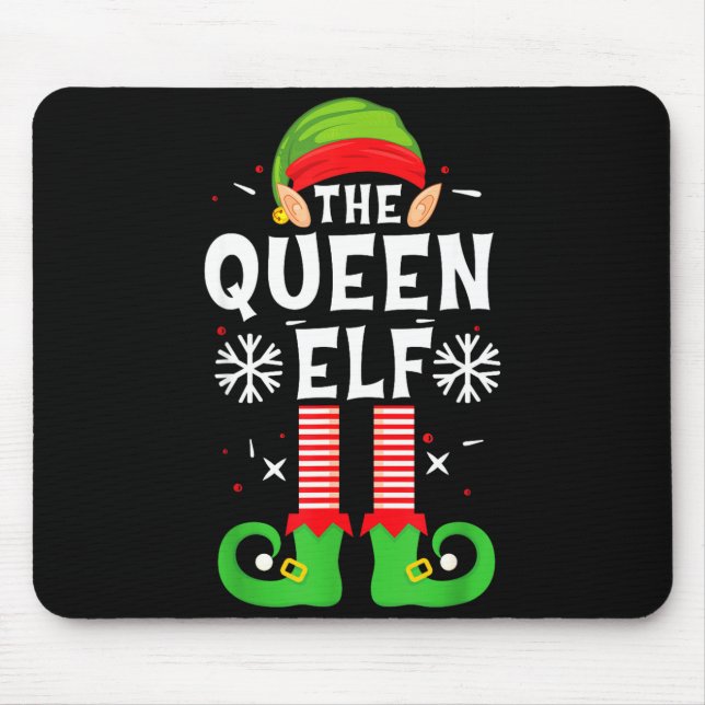 Mousepad The Queen Elf Christmas Family Matching Pajamas Qu (Frente)