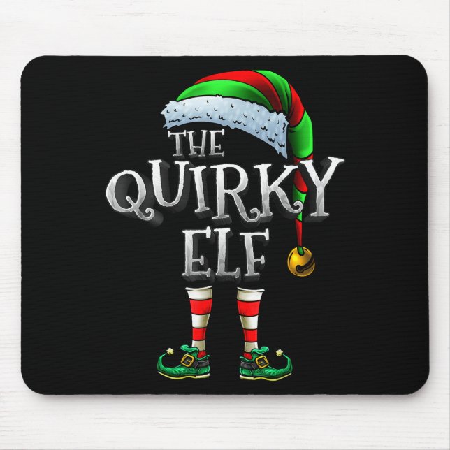 Mousepad The Quirky Elf Shirt Matching Family Quirky Christ (Frente)