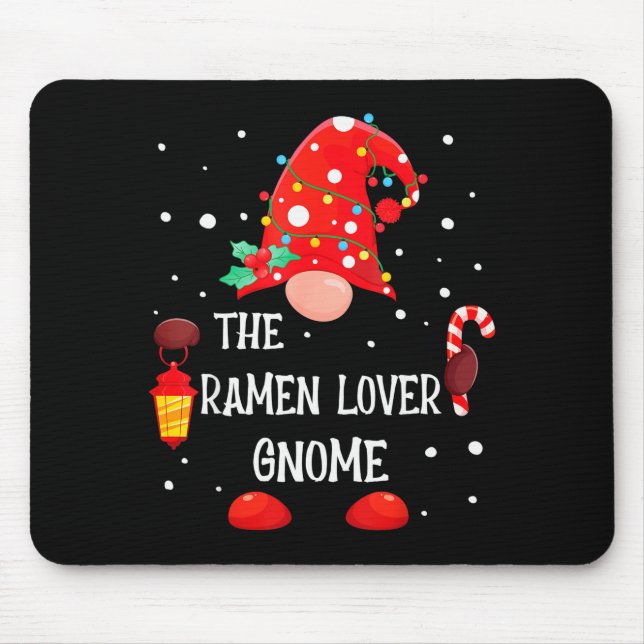 Mousepad The Ramen Lover Gnome Matching Family Christmas Gn (Frente)