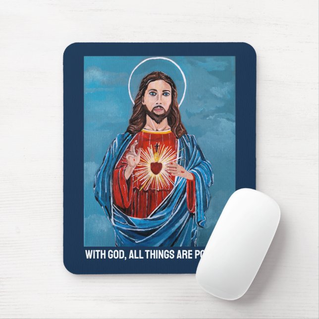 Mousepad The Sacred Heart Painting by Alfred Fox (Com mouse)