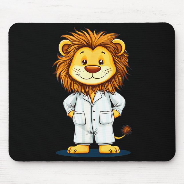 Mousepad The Sleepy King_ Lion In Pajamas Costume For Boys  (Frente)