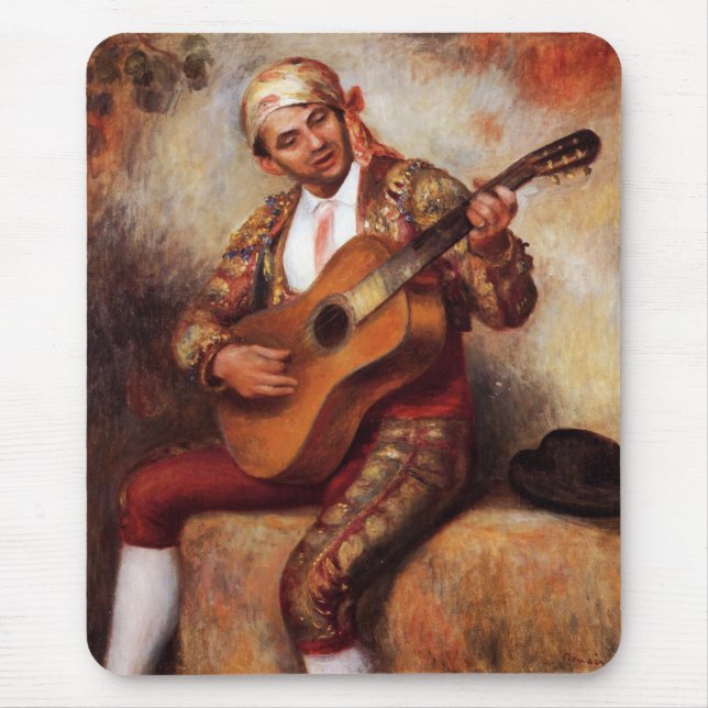 Mousepad The Spanish Guitarist (by Pierre-August Renoir) (Frente)
