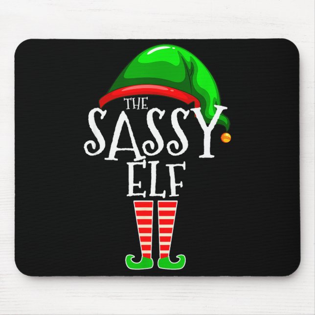 Mousepad The Sy Elf Family Matching Group Christmas Gift Fu (Frente)