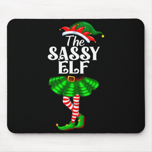 Mousepad The Sy Elf Xmas Funny Christmas Matching Family Pa (Frente)