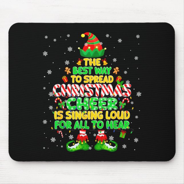 Mousepad The Way To Spread Christmas Elf Xmas Boys Mens Kid (Frente)