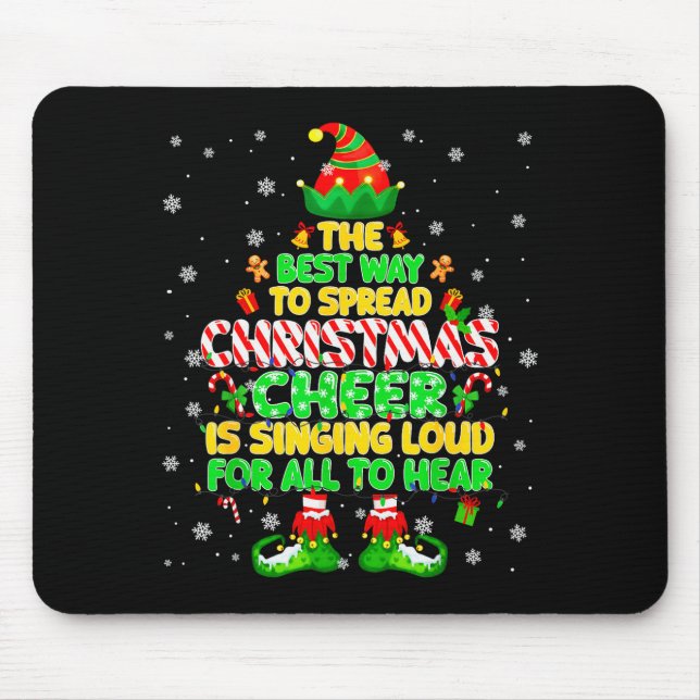 Mousepad The Way To Spread Christmas Elf Xmas Boys Mens Kid (Frente)