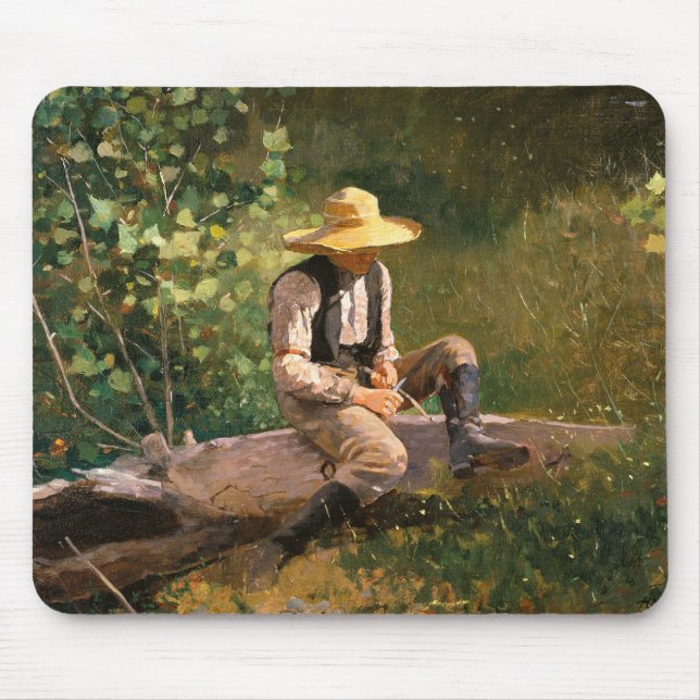 Mousepad The Whittling Boy (por Winslow Homer) (Frente)