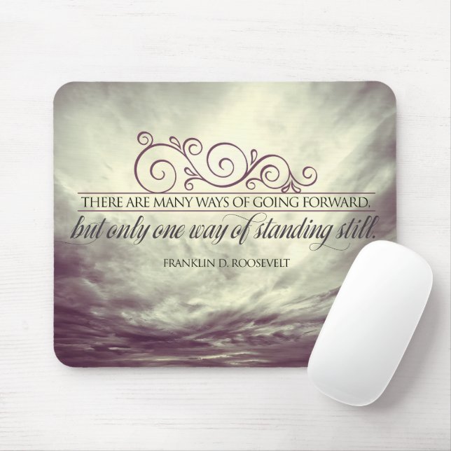 Mousepad Theodore Roosevelt, citação inspiracional "Permane (Com mouse)