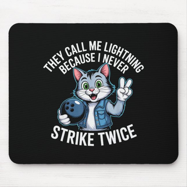 Mousepad They Call Me Lightning Because I Never Strike Twic (Frente)