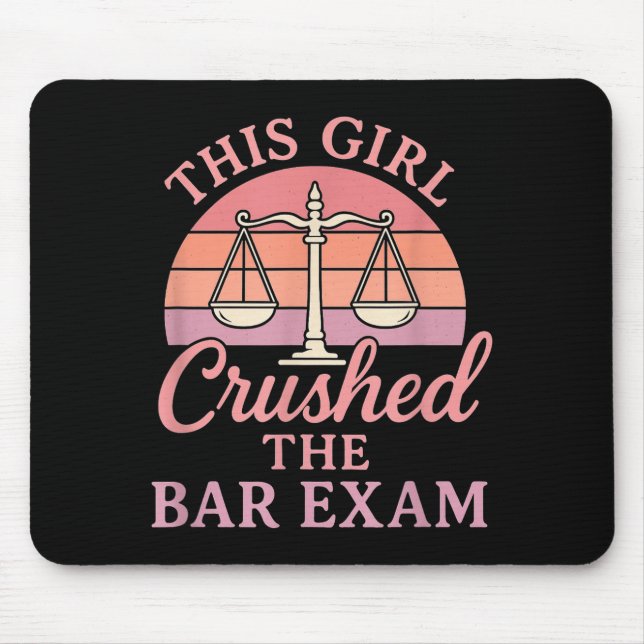 Mousepad This Girl Ped Bar Exam Funny Law Student Lawyer Gi (Frente)